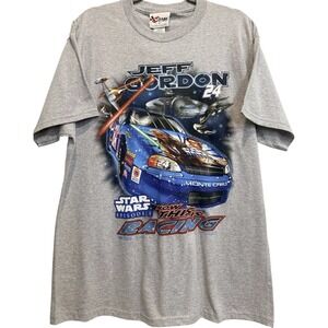 NWT Jeff Gordon #24 Star Wars Episode 1 NASCAR Tee Shirt Chase Authentics Large